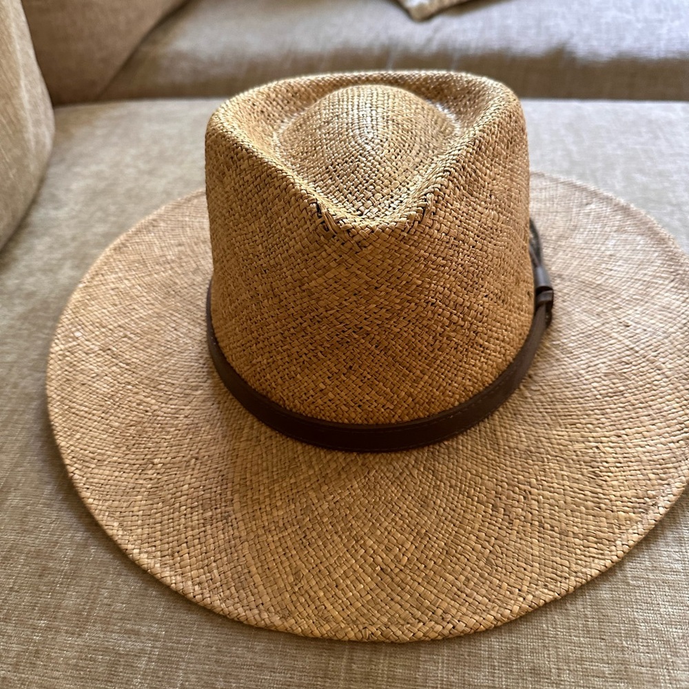Stetson Straw Fedora Hat - 7 1/4 - Size M - Handmade in MX